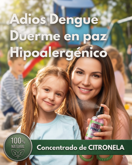 Mamá aplicando CitroPink a su hija, repelente natural seguro para niños