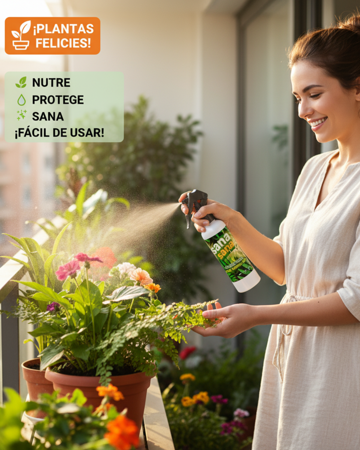 Sana-Sana fertilizante e insecticida, para proteger y nutrir tus plantas"